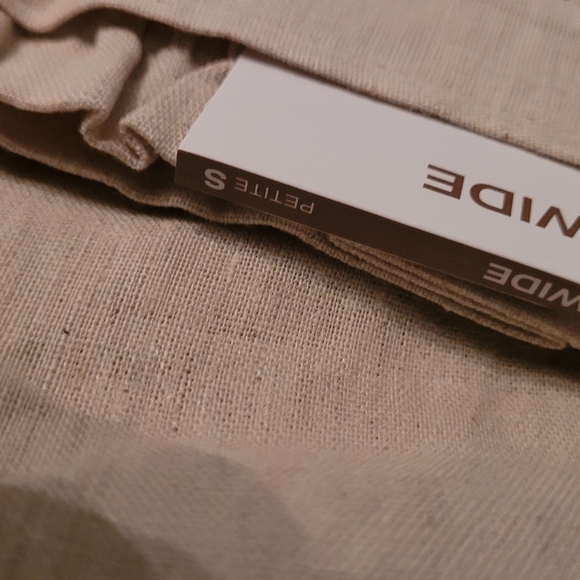 Sand tortoiseshell buckle Wide leg business casual pants nwt Cleo Petites - Picture 4 of 8